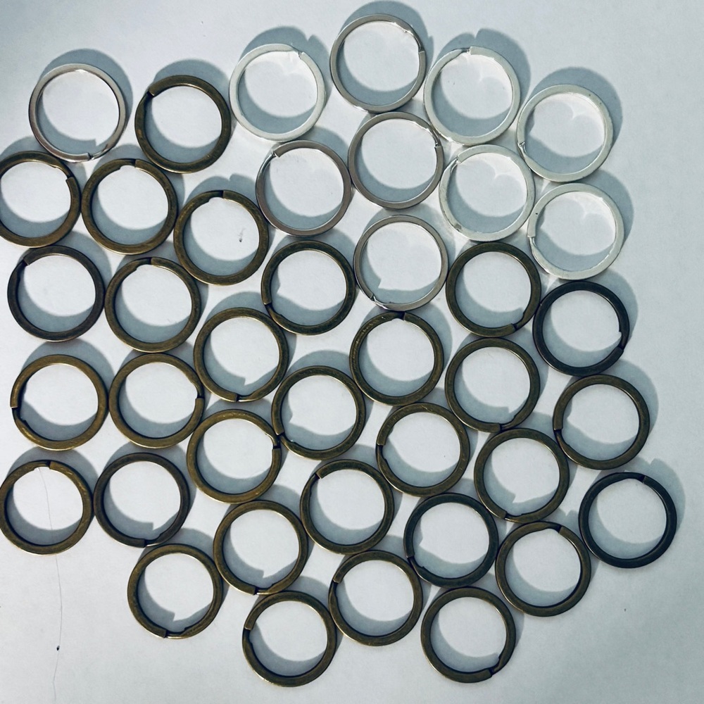 40 Keychain Rings, 20mm Inner Diameter, NWT - Picture 3 of 6